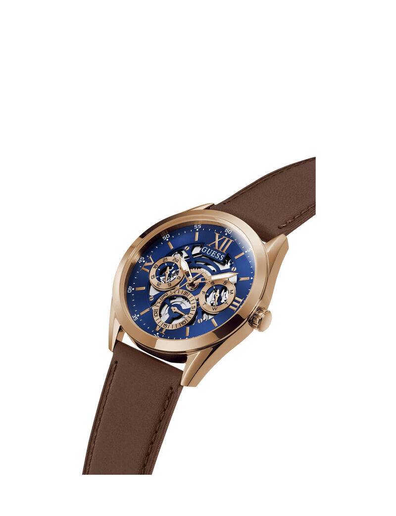 Gold Exposed Dial Multifunction Watch