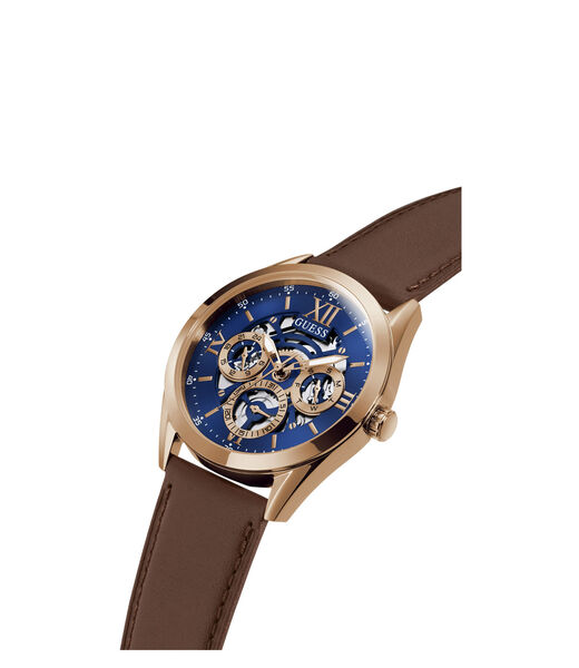 Gold Exposed Dial Multifunction Watch