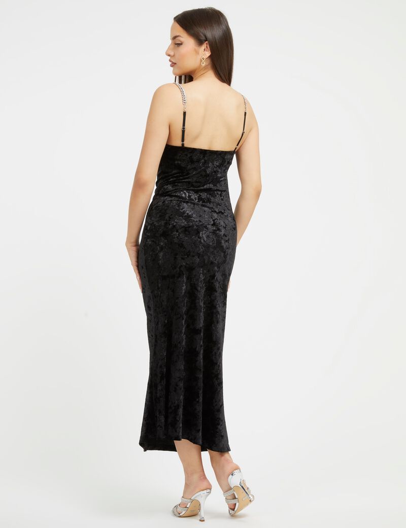 Velvet Midi Slip Dress