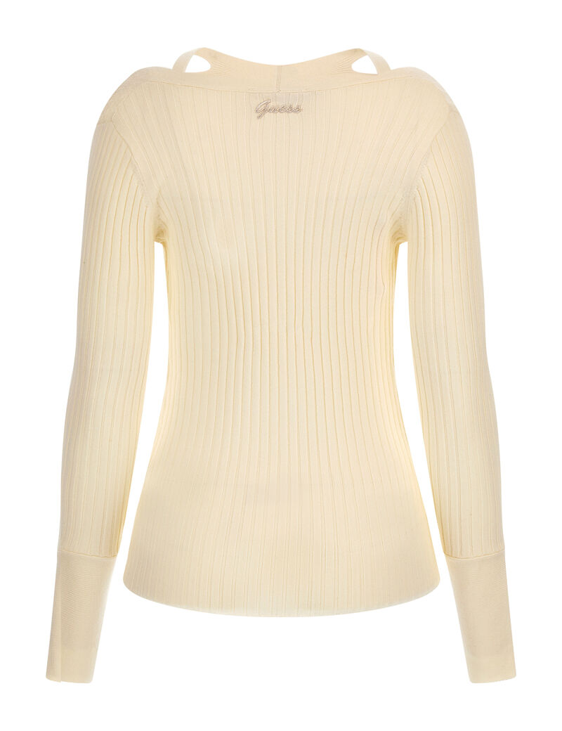 V Neck Viscose Blend Sweater