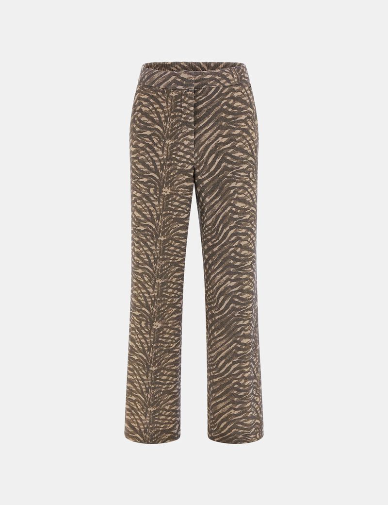 Zebra print flare pant