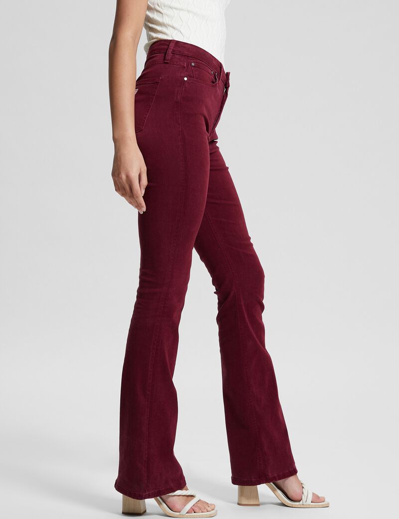 Stretch Velvet Flare Pant