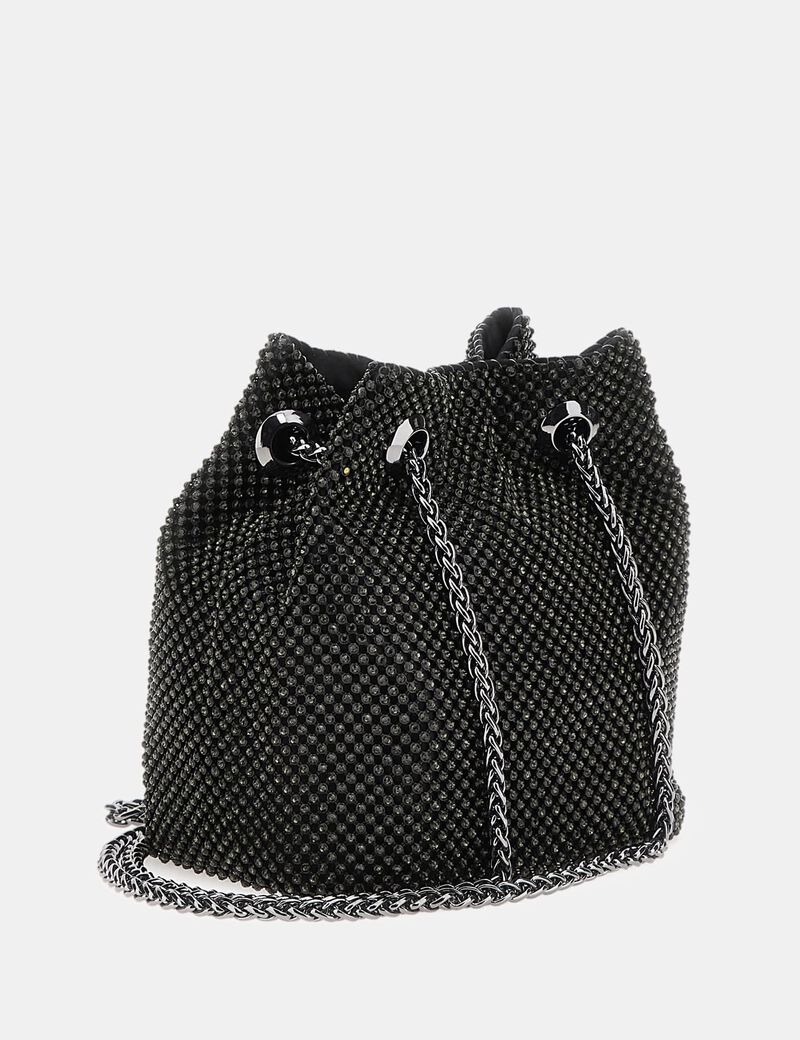 Lua rhinestone mini bucket bag