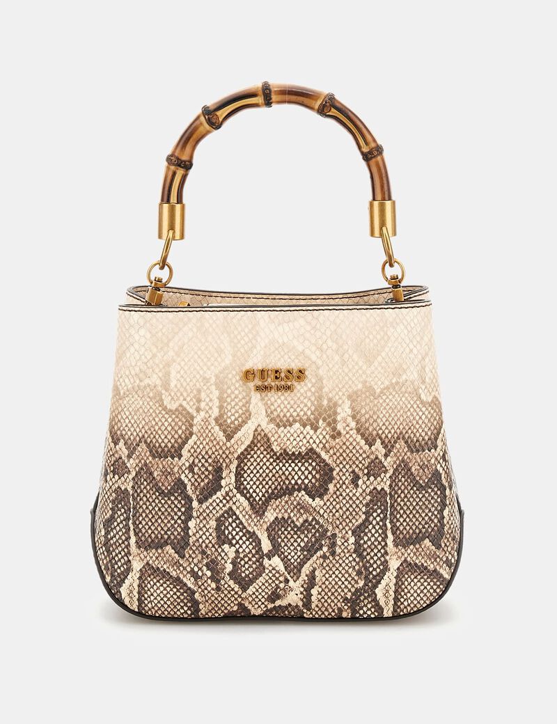 Sibel python-print mini handbag