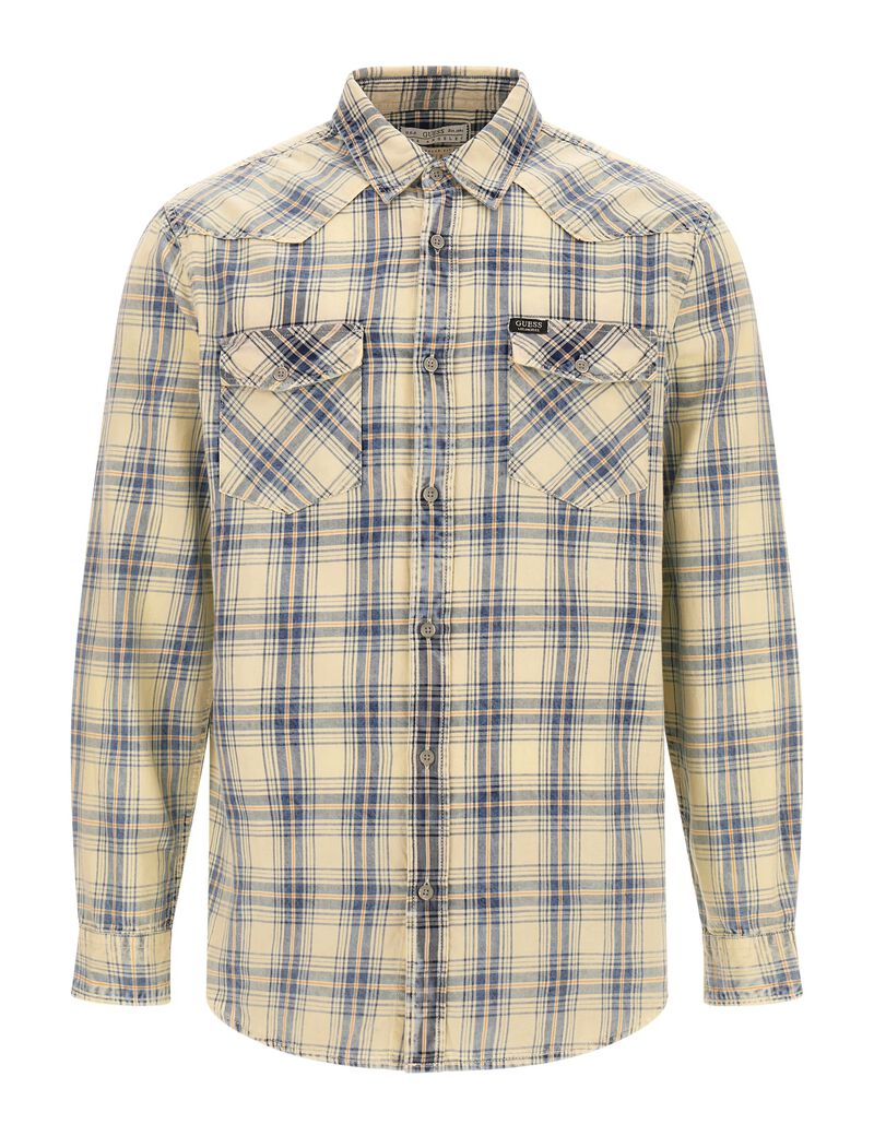 Ls Collin Check Indigo Shirt