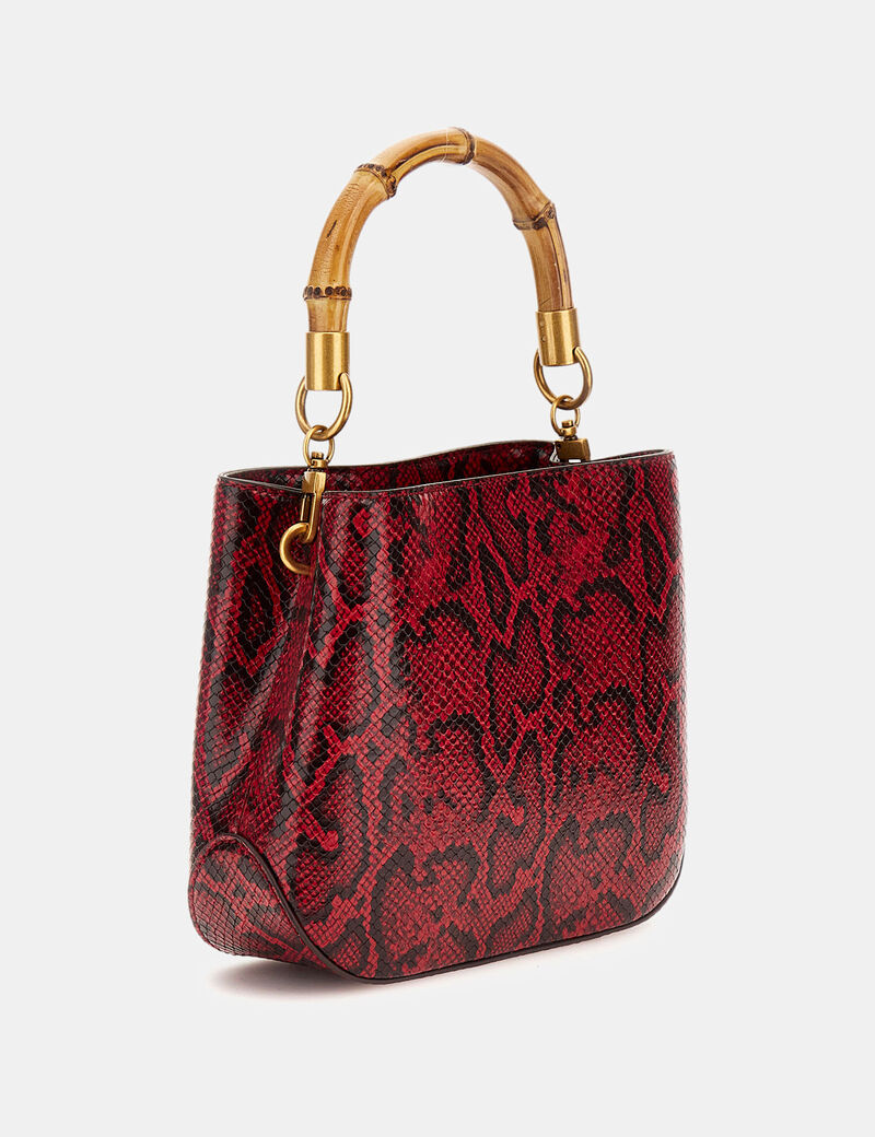 Sibel python-print mini handbag