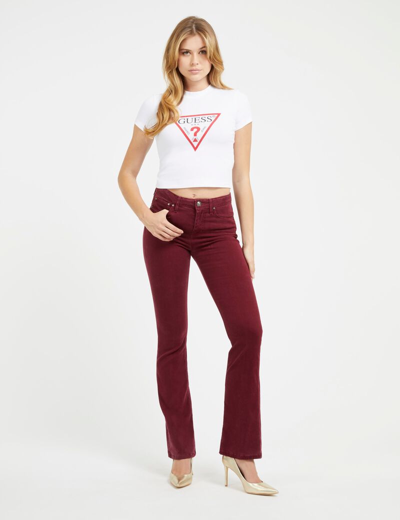 Stretch Velvet Flare Pant