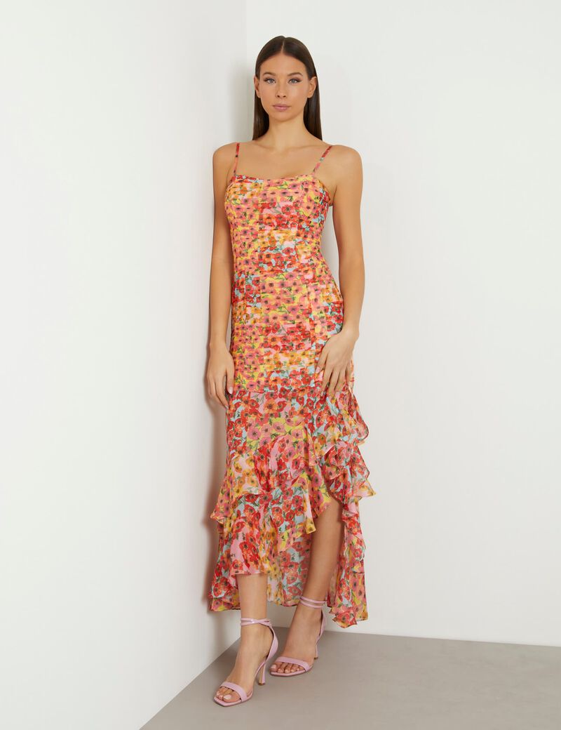 Floral print long dress