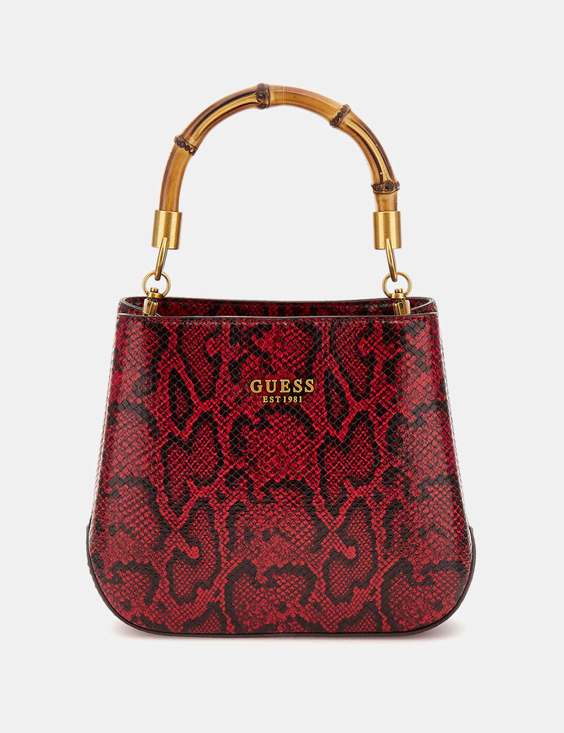 Sibel python-print mini handbag