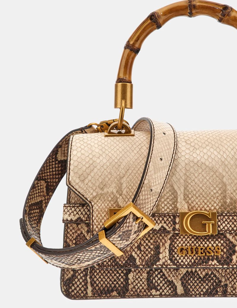 Sibel python-print mini handbag