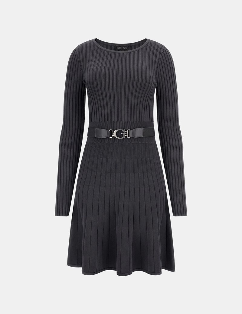 Long-Sleeve Knit Dress